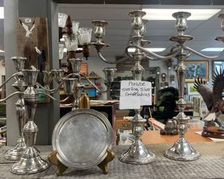 Sterling Siver Candelabras and Tiffany