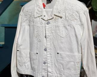 Carol, Little denim jacket with matching jeans! Perfect for the bride!!
