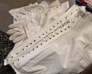 Vintage corset and gloves