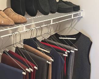 Many sweaters and vests