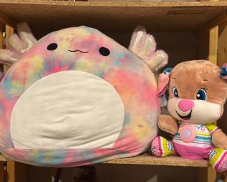 Large Squishmallow (tie-dye axolotl)