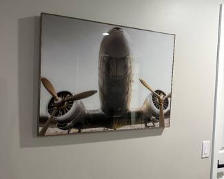 Framed aviation wall art