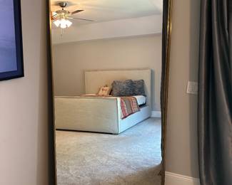 80" tall mirror brushed brass