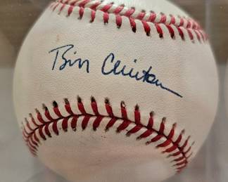 President Bill Clinton autographed baseball.