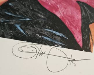 Many signed & framed pinup art by artist OLIVIA De Berardinis.