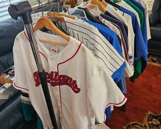 Baseball jerseys & T-shirts.