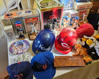 Autographed batting helmets, baseball caps, gloves & MORE