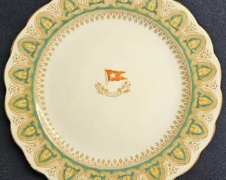 Antique, Authentic White Star Line First Class Dinner Plate, Titanic era.