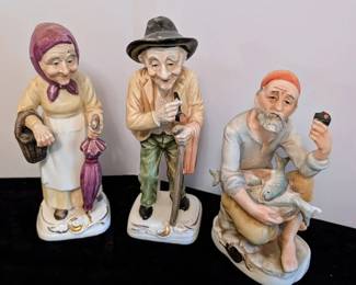 Vintage Norleans Porcelain Bisque Figurines From Japan