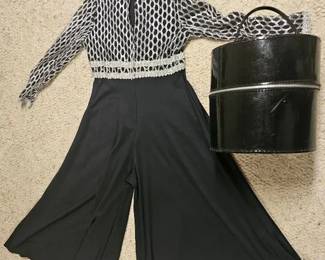 Vintage Pant Suit  Hat Box