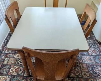 Vintage Table  Four Chairs