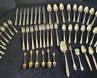 Vintage Crown Silver Plate Silverware  More