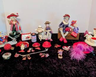 Red Hat Ladies Figurines, Jewelry  More