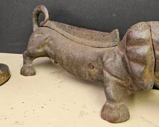 Vintage Dachshund Boot ScraperDoorstop  Mack Hood Ornament