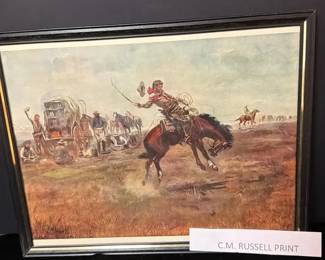 Rider of the Rough String Print, Western Artist Charles M. Russell.