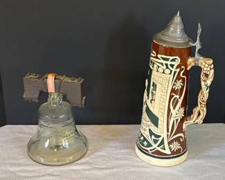 Girmscheid German Beer Stein  a Vintage 1976 California Brandy Decanter