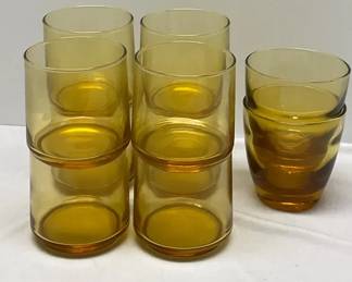 Libbey Glass Honey Amber Tumblers