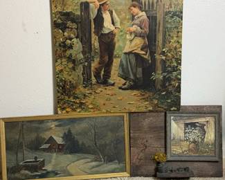 Vintage Rural Courtship Print  More