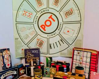Vtg Poker, Card Games  More