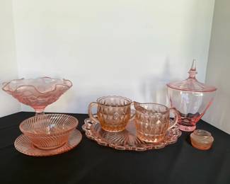 Pink Depression Glass Plus More
