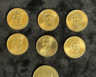 Collection Of One Dollar Presidential Coins  More