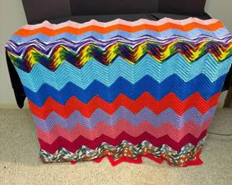 Multi Color Hand Made Afghan