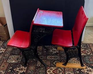 Vintage School Desk Benches