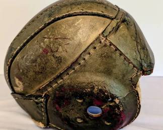 Vintage 1940s Leather Football Helmet