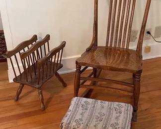 Chair, Magazine Rack, Stool