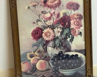 Vintage Still Life Print by Artist Henk Bos