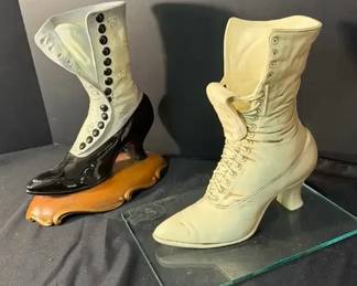 Two Vintage Boot Vases