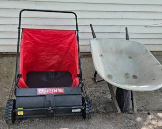LeafLawn Sweeper  Wheelbarrow