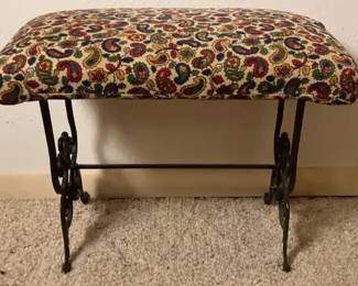 Small Padded Sewing Cabinet Stool