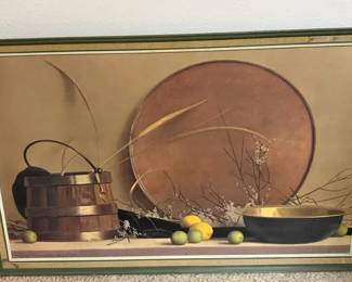 Lemons and Limes 1964 Oil on Canvas by American Artist Robert Douglas Hunter