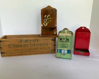 Match Holders With Wood Cheese Box