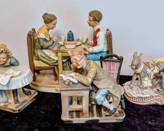 Vintage Capodimonte Porcelain Figurines
