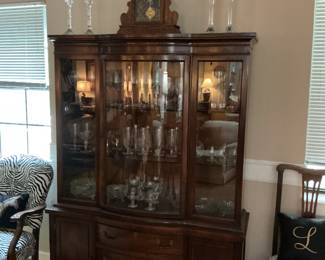 Antique mahogany china cabinet