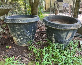 Very heavy concrete planters