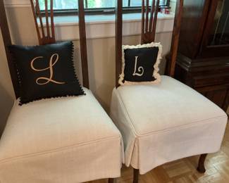 Custom upholstered side chairs