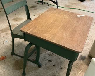 Vintage school desk & chair