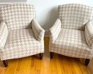  03 Pier 1 Imports Chas Houndstooth Armchairs