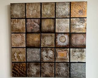 Abstract Metallic Tile Collage