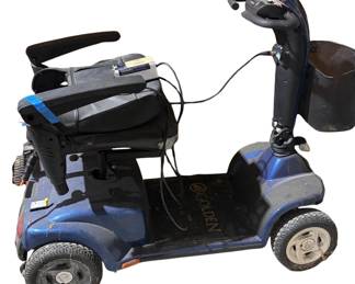 Golden Mobility Scooter (Actual photo-background removed)