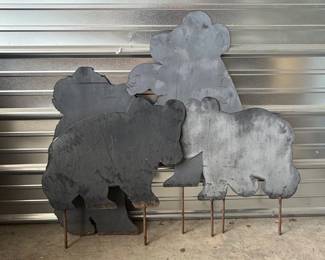Metal Bear Silhouettes