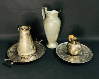 Silverplate Pitchers & Trays