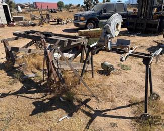 3170 Table Saw T Square Saw Horses And Various Tools