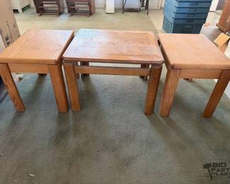 1068 3 Wooden Side Tables