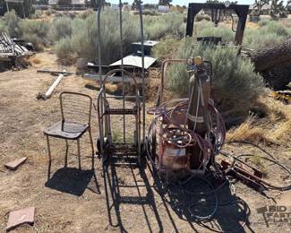 3500 Acetylene Tank Propane Tank Two Dollys Chair and Astroline Wedges