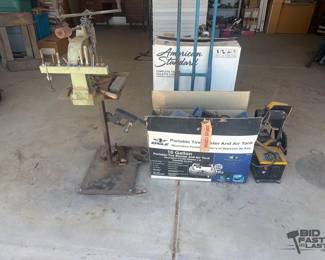 2084 Eagle Portable Air Tank, Rockwell SanderGrinder, and Hand Tapper