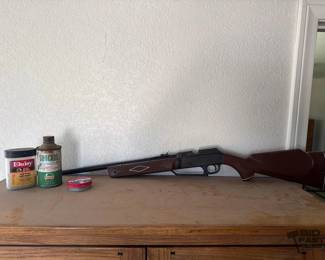1506 Daisy Pellet Gun, BBs, Pellets, and Vintage Castrol Shockol Can